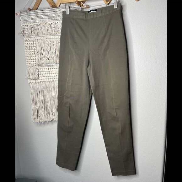 GAP Stretch High Waisted Olive Green Pants - Picture 2 of 6